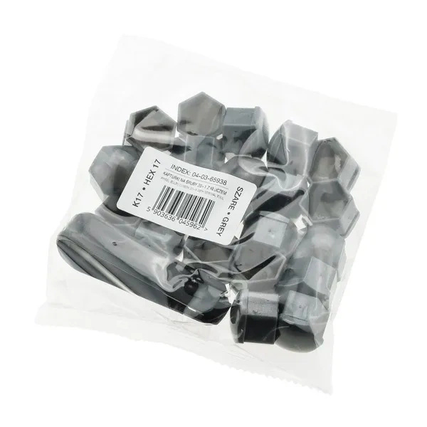 Nakładki platykowe na śrubę koła KL19 szare