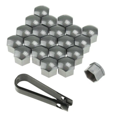 Nakładki platykowe na śrubę koła KL19 szare