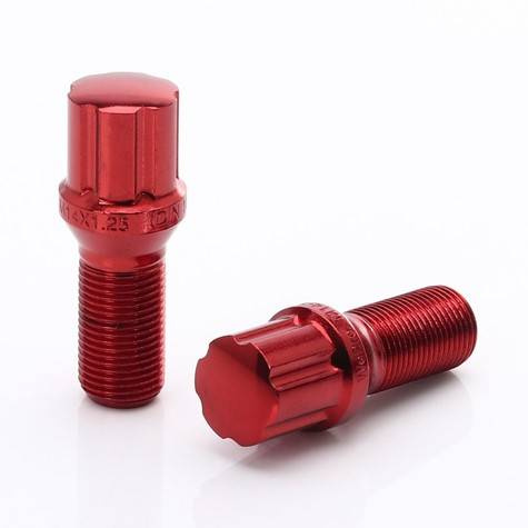 Śruba koła 14x1,5x27 stożek BMW - red