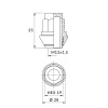 Nakrętka 12x1,5 Ford czarna