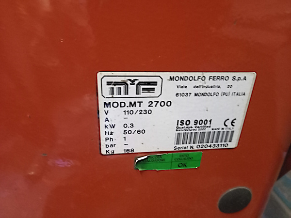 Wyważarka Mondolfo Ferro MT 2700 Ergo Laser