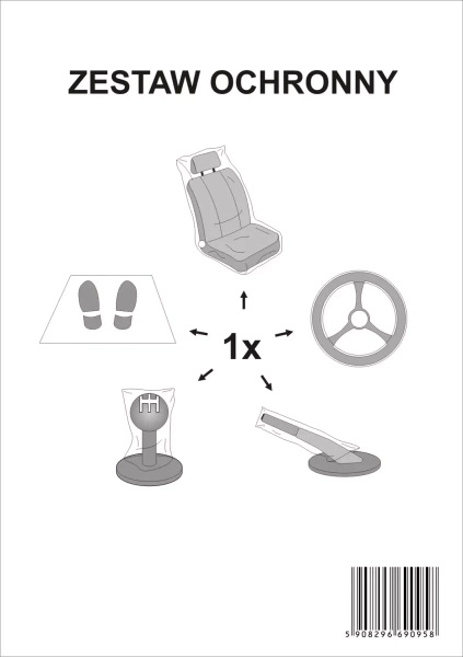 Zestaw ochronny wnętrza samochodu - 10 kpl