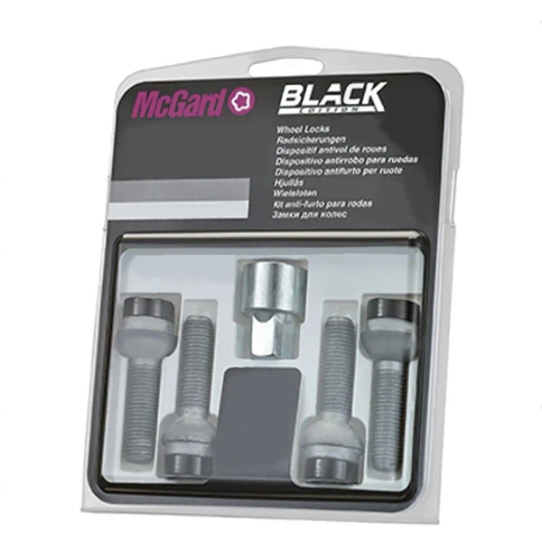 Śruby antykradzieżowe14x1,5x45 kula McGard black