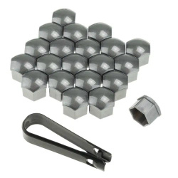 Nakładki platykowe na śrubę koła KL19 szare