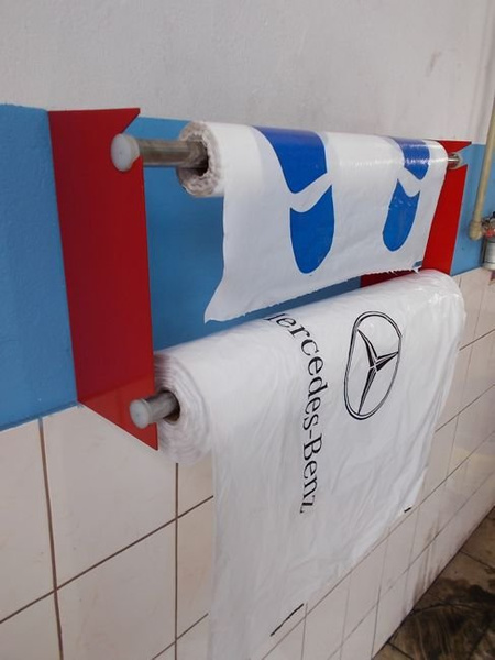 Wieszak do pokrowców serwisowych  - czerwony