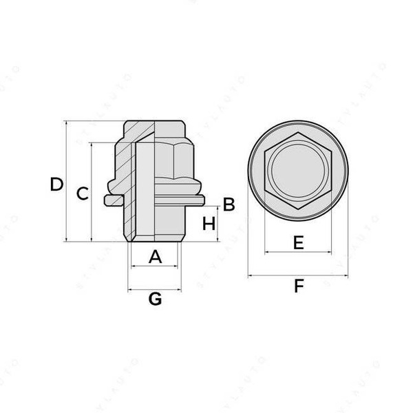 Nakrętka LAND ROVER 14x1,5  z prowadzeniem