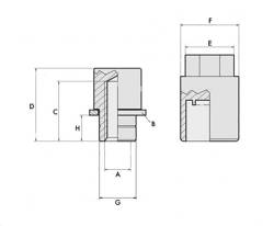 Zabezpieczenia do kół 14x1,5 stożek McGard  nakrętka